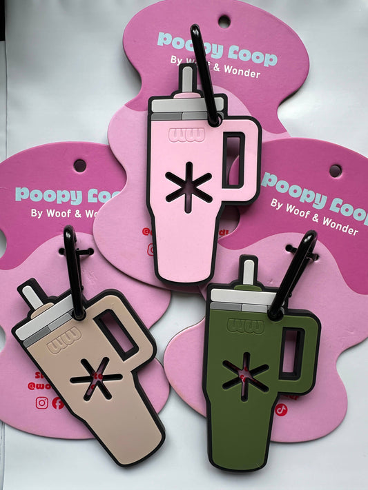 Woof & Wonder - Pink Tumbler Used Dog Waste Bag Holder