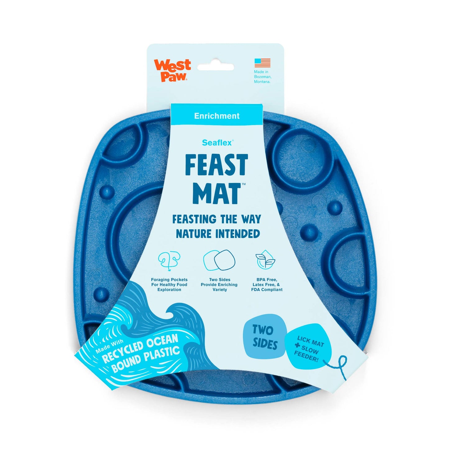 West Paw - Bubbles Feast Mat: Marine