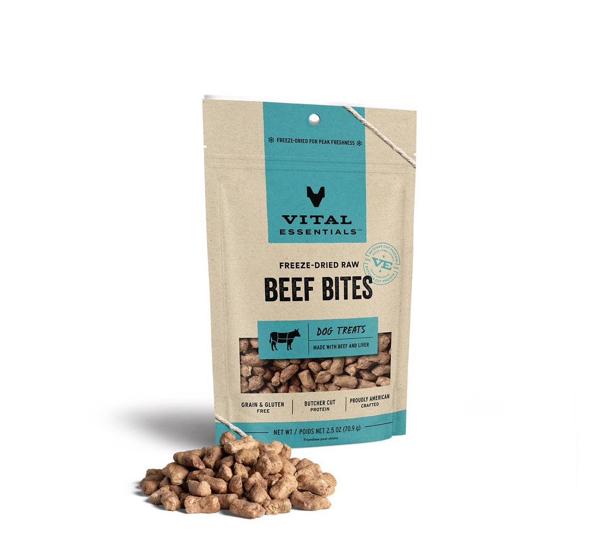 Vital Essentials Beef Bites FD Dog Treats 2.5 oz