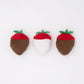 "Zippy Paws" Valentine's Miniz 3-Pack Chocolate Covered Strawberries