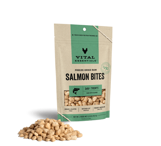 Vital Essentials Raw Salmon Bites FD Dog Treats 2.5 oz