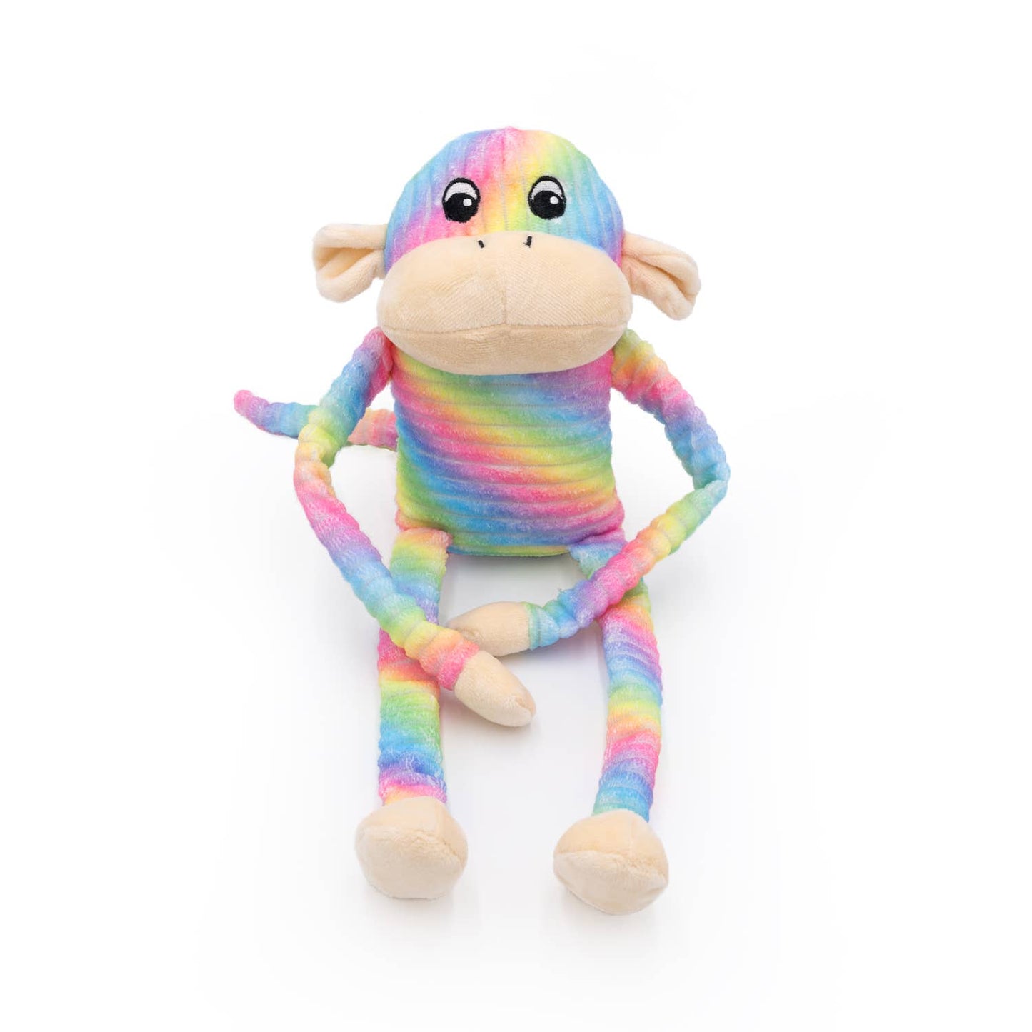 Spencer the Crinkle Monkey - Large Rainbow